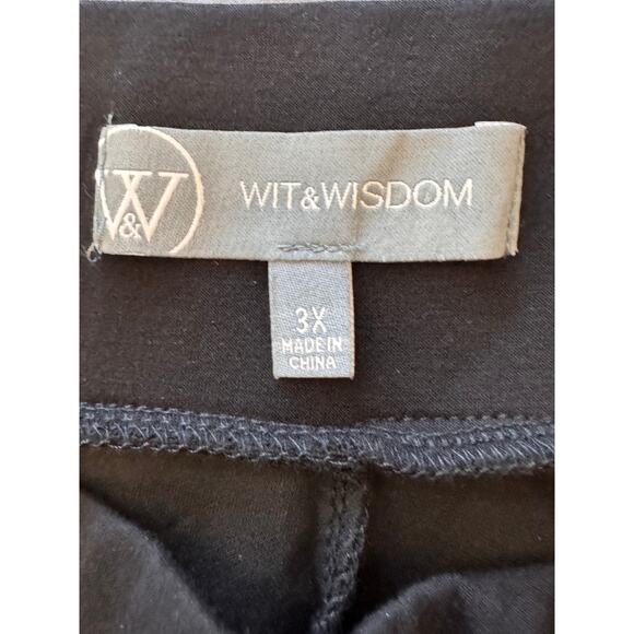 NEW WIT & WISDOM Black Flat Front Pockets Pull On Ankle Pants Plus Size 3X - Picture 5 of 6